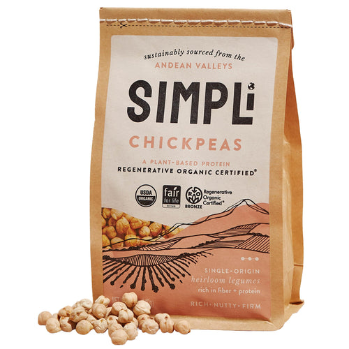 SIMPLi Regenerative Organic Certified Chickpeas, 12 oz