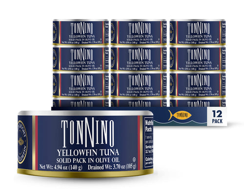 Tonnino Yellowfin Tuna in Olive Oil, 4.94 oz (Pack of 12)