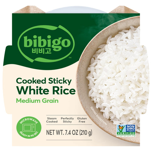 Bibigo Korean Sticky White Rice, Microwavable, 7.4 oz