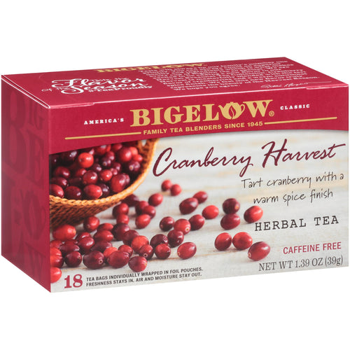 Bigelow Cranberry Harvest Herbal Tea, 18 Tea Bags