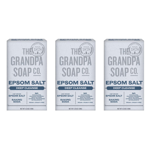 Grandpa's Epsom Salt Bar Soap, 4.25 oz (Pack of 3)