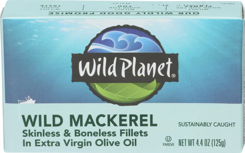 Wild Planet Wild Mackerel Fillets in Olive Oil, 4.4 oz