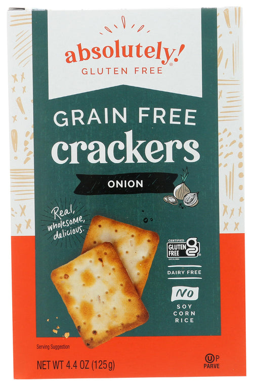 Absolutely Gluten Free Toasted Onion Crackers, 4.4 oz