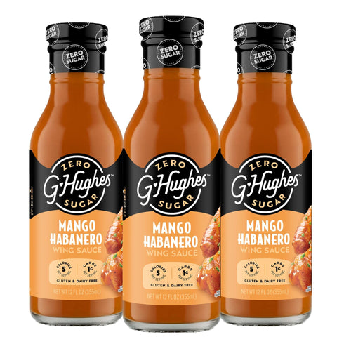 G Hughes Sugar Free Mango Habanero Wing Sauce, 12 oz (Pack of 3)