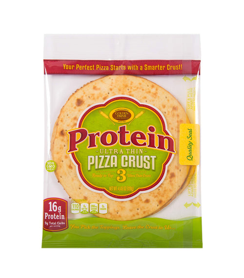 Golden Home Bakery Protein Ultra Thin Pizza Crust, 7 Inch (Pack of 3)