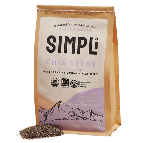 SIMPLi Regenerative Organic Certified Chia Seeds, 12 oz