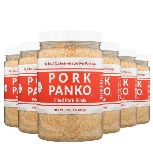 Pork Panko Zero Carb Pork Rind Bread Crumbs, 12 oz Jar (Pack of 6)