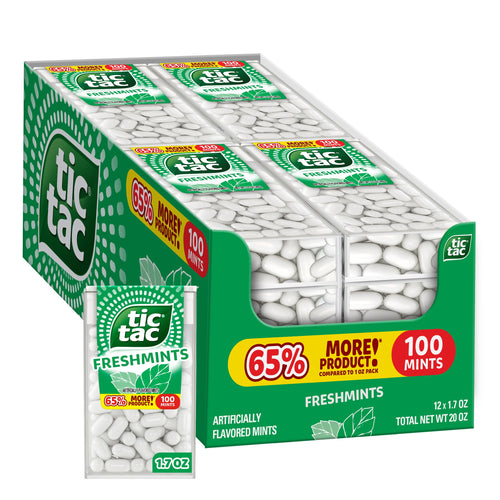 Tic Tac Freshmints, 100 Pieces Each (Pack of 12)