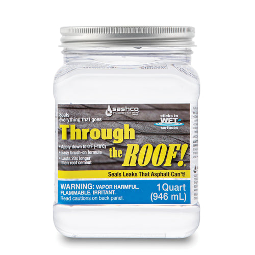 Sashco Through the Roof Waterproof Leak Sealant, Clear, 1 Quart