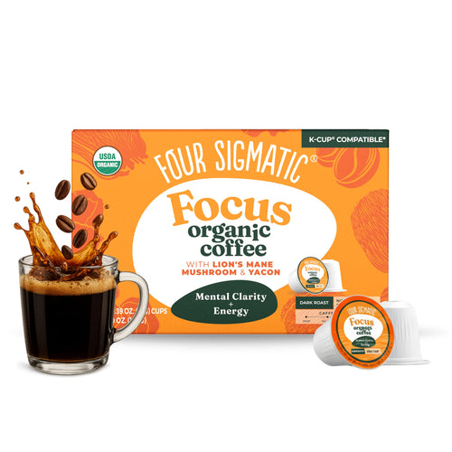 Four Sigmatic Mushroom Coffee K-Cups, Dark Roast with Lion's Mane, 10 Count