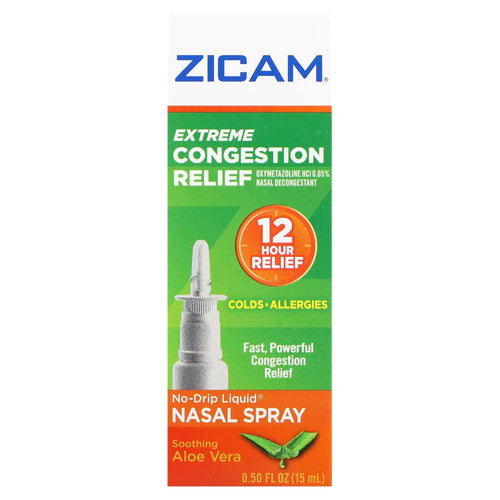 Zicam Extreme Congestion Relief Nasal Spray with Aloe Vera, 0.5 fl oz (Pack of 5)