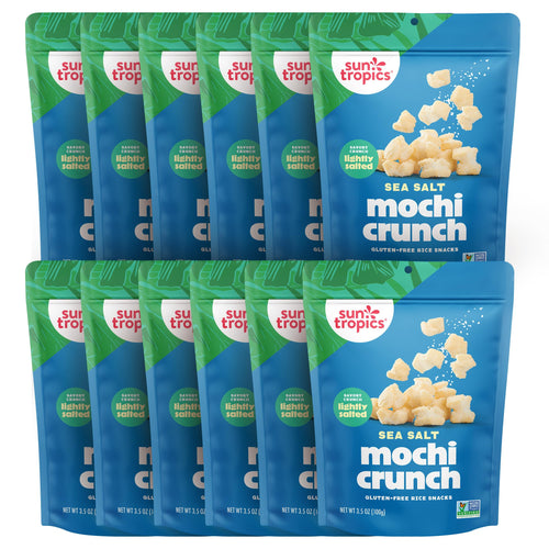 Sun Tropics Mochi Crunch Sea Salt Rice Puffs, 3.5 oz (Pack of 12)