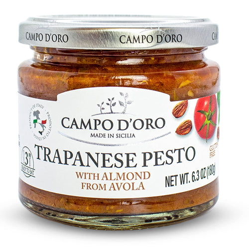 Campo d'Oro Trapanese Pesto Sauce with Basil & Almonds, 6.3 oz