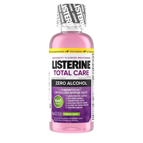 Listerine Total Care Zero Mouthwash, Fresh Mint, 3.2 oz