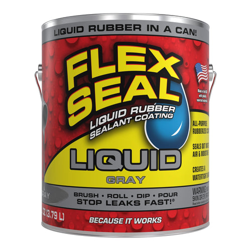 Flex Seal Liquid Rubber Sealant Coating, Gray, 128 oz