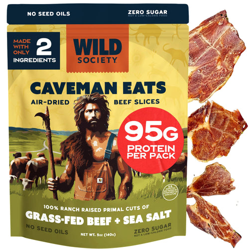 Wild Society Caveman Eats Ribeye Steak Carnivore Snacks