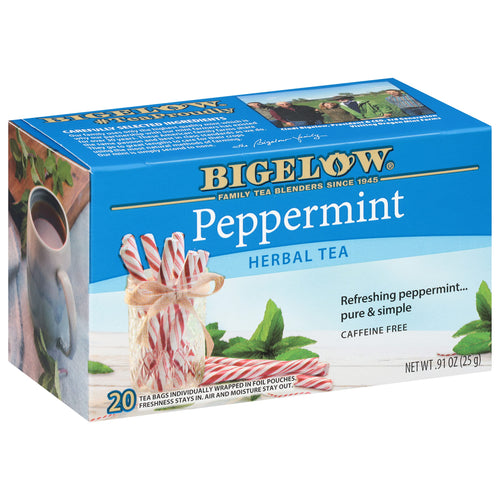 Bigelow Peppermint Herbal Tea, Caffeine Free, 20 Count