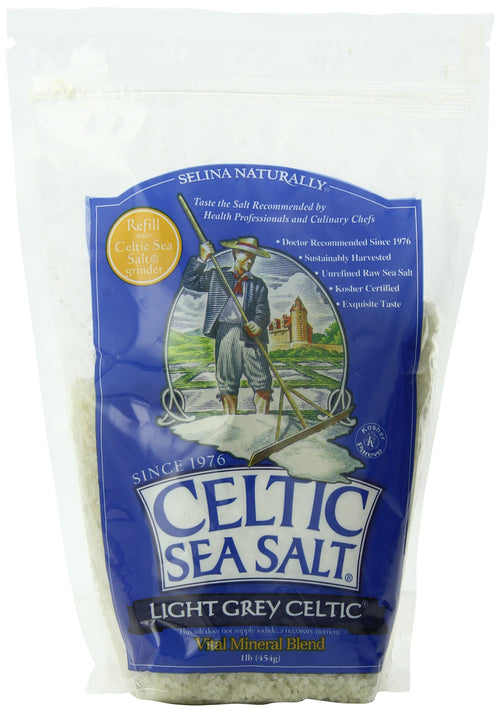 Celtic Sea Salt Light Grey Sea Salt, 1 lb Resealable Bag