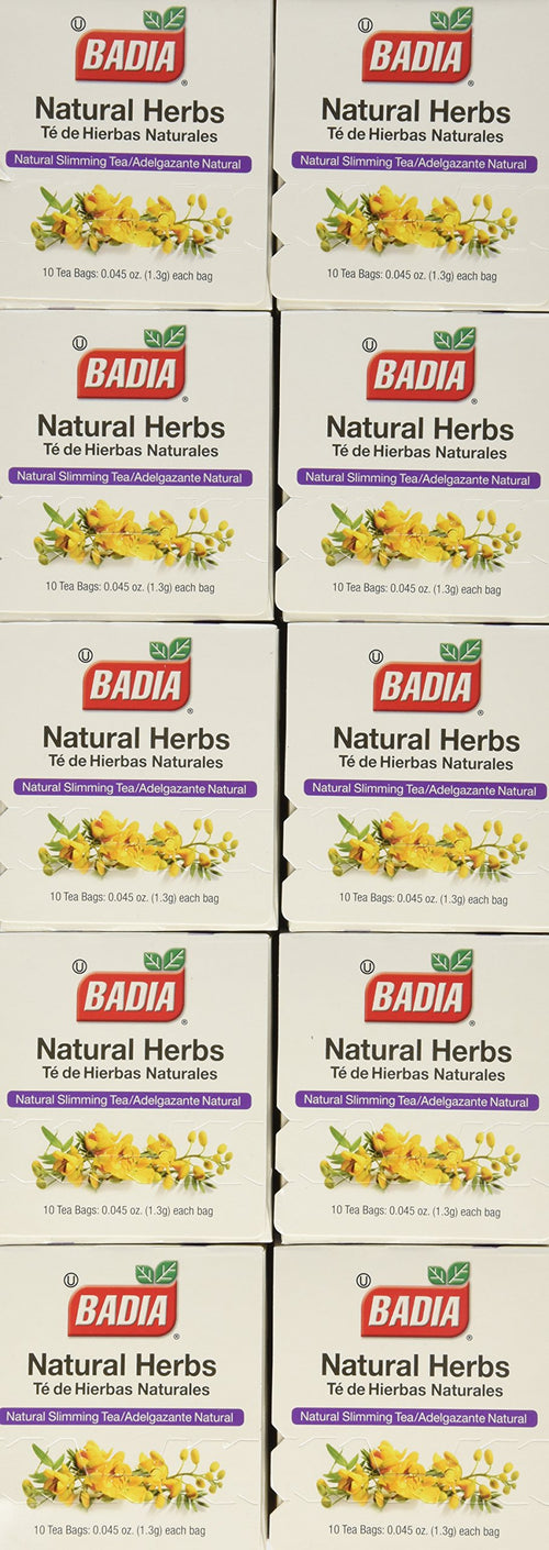 Badia Natural Herb Tea Bags, 10 Count (Pack of 20)