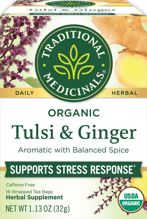 Traditional Medicinals Organic Tulsi & Ginger Tea, 16 Tea Bags