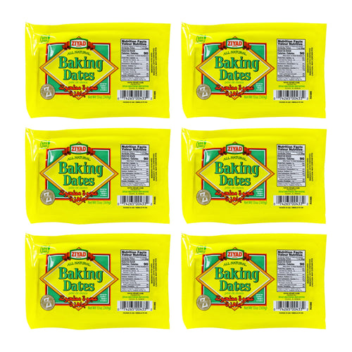 Ziyad Pure Date Paste, No Added Sugar, 13 oz (Pack of 6)