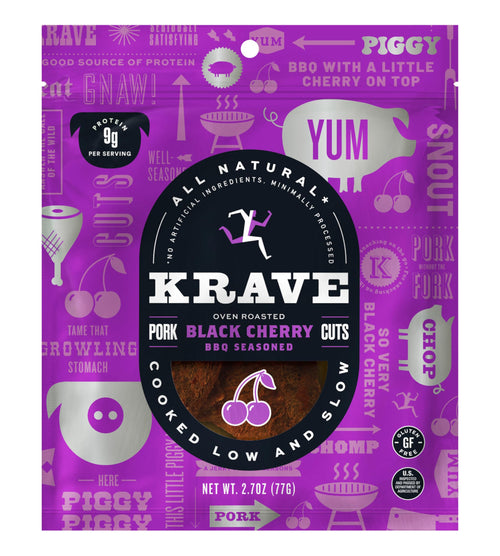 Krave All Natural Pork Jerky, Black Cherry BBQ, 2.7 oz