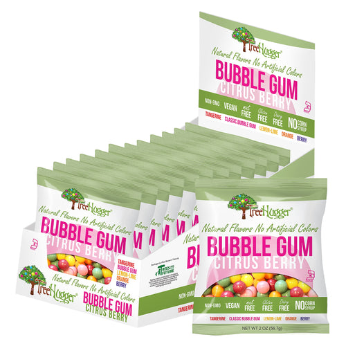 Tree Hugger Bubble Gum, Citrus Berry, 2 oz (Pack of 12)
