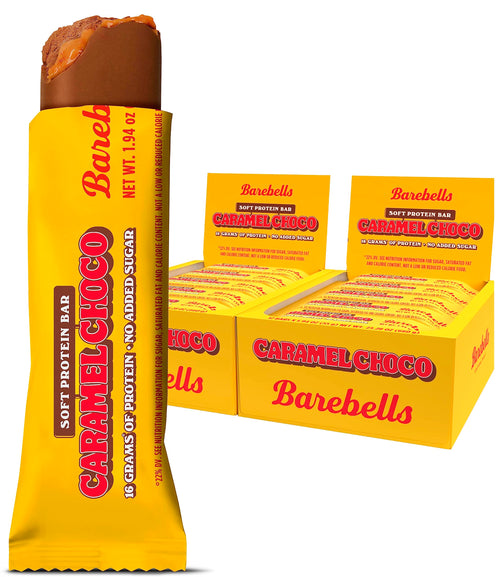 Barebells Soft Protein Bars, Caramel Choco, 16 g Protein, 12 Count (Pack of 2)