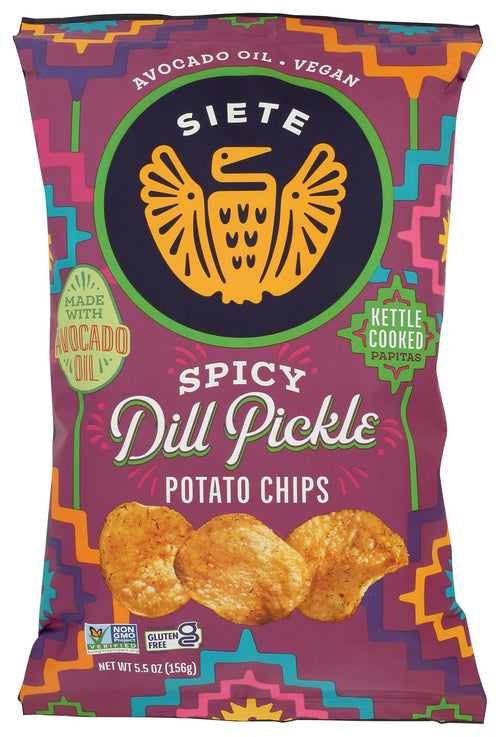 Siete Spicy Dill Pickle Potato Chips, 5.5 oz