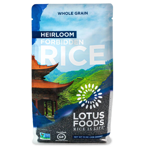 Lotus Foods Heirloom Forbidden Rice, Black Rice, 15 oz