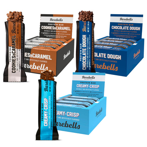 Barebells Protein Bars Starter Pack, 3 Flavor Mix, 36 Bars