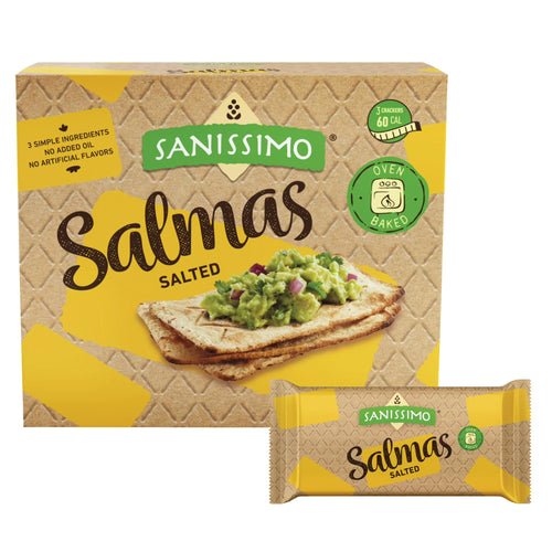 Sanissimo Salmas Oven Baked Corn Crackers, 8 Snack Packs