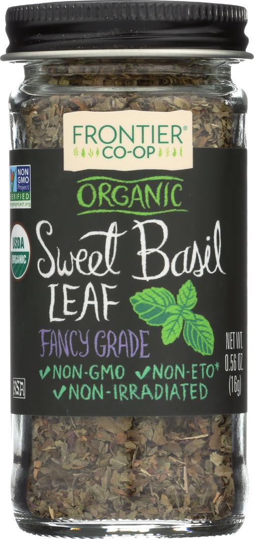 Frontier Organic Sweet Basil Leaf Flakes, 0.56 oz