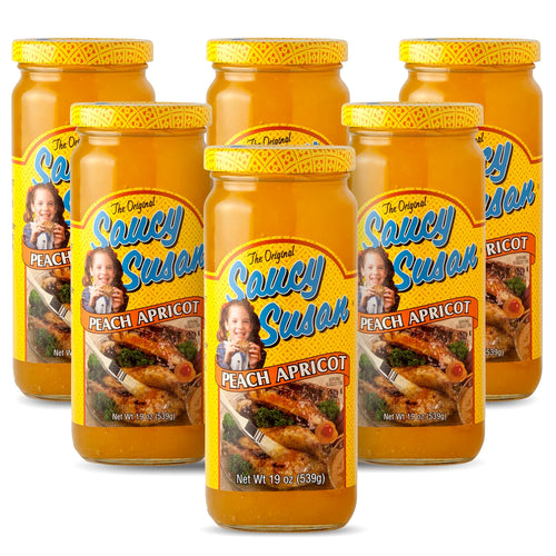 Saucy Susan Peach Apricot Original Sauce, 19 oz (Pack of 6)