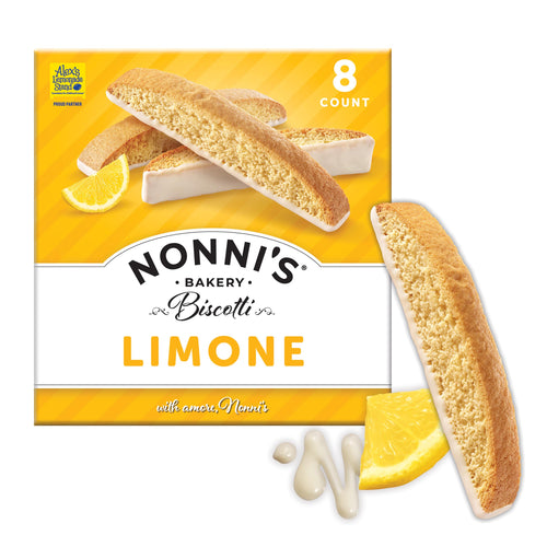 Nonni's Limone Biscotti Lemon Cookies, Individually Wrapped, 8 Count