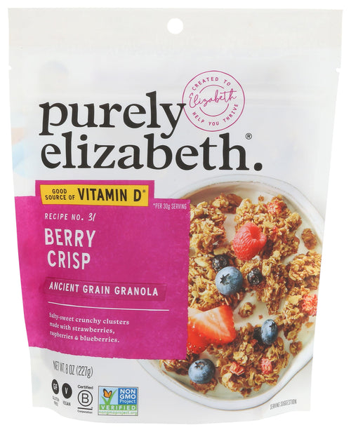 Purely Elizabeth Berry Crisp Ancient Grain Granola with Vitamin D, 8 oz