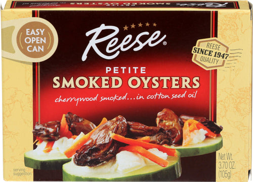 Reese Petite Smoked Oysters, 3.7 oz (Pack of 10)