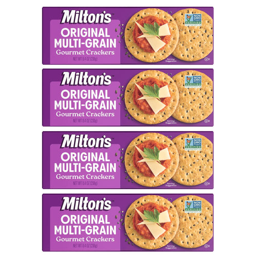 Milton's Original Multi-Grain Baked Crackers, 8.3 oz (Pack of 4)