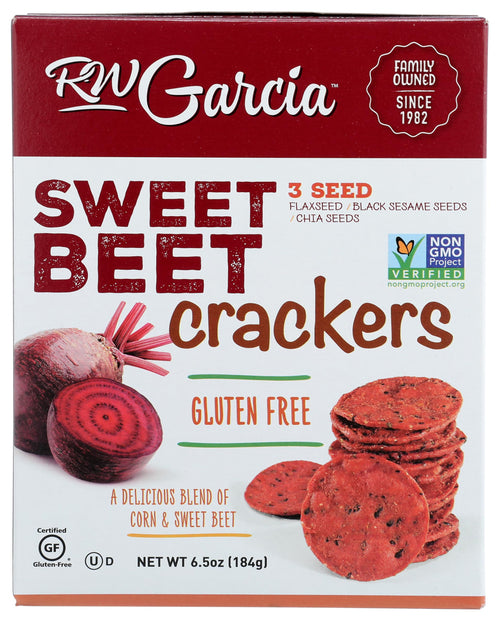 R.W. Garcia Artisan Crackers, Sweet Beet 3 Seed Blend, 6.5 oz