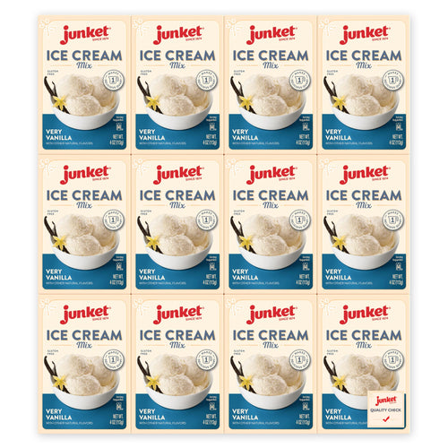 Junket Ice Cream Mix, Very Vanilla, 4 oz (Pack of 12)
