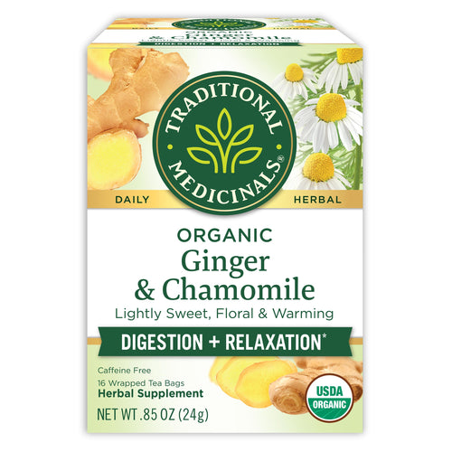 Traditional Medicinals Organic Ginger & Chamomile Tea, 16 Tea Bags