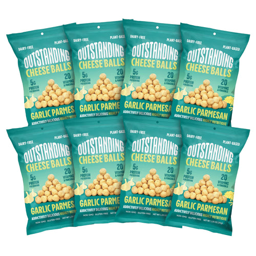 Outstanding Cheese Balls, Garlic Parmesan, 1.25 oz (Pack of 8)