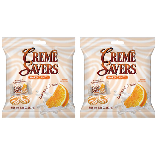 Creme Savers Orange and Creme Hard Candy, 6.25 oz (Pack of 2)