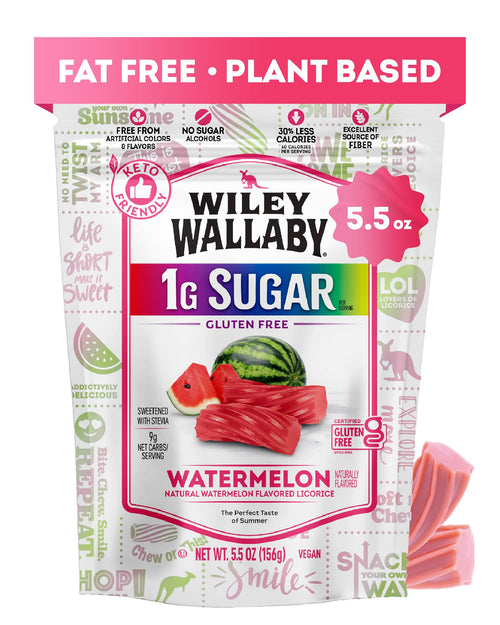Wiley Wallaby Watermelon Licorice Candy, 5.5 oz