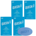 Queen V V Bar Cleansing Bar with Aloe and Rose Water, 3.5 oz (Pack of 4)
