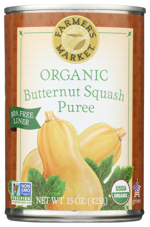 Farmer's Market Foods Organic Butternut Squash Puree, 15 oz