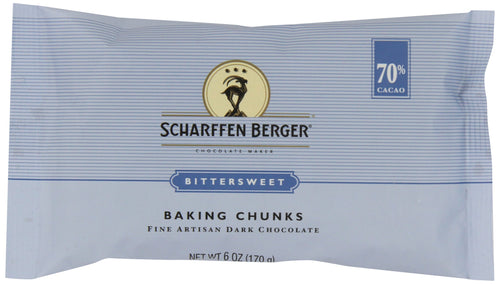 Scharffen Berger Bittersweet Baking Chocolate Chunks, 6 oz (Pack of 5)