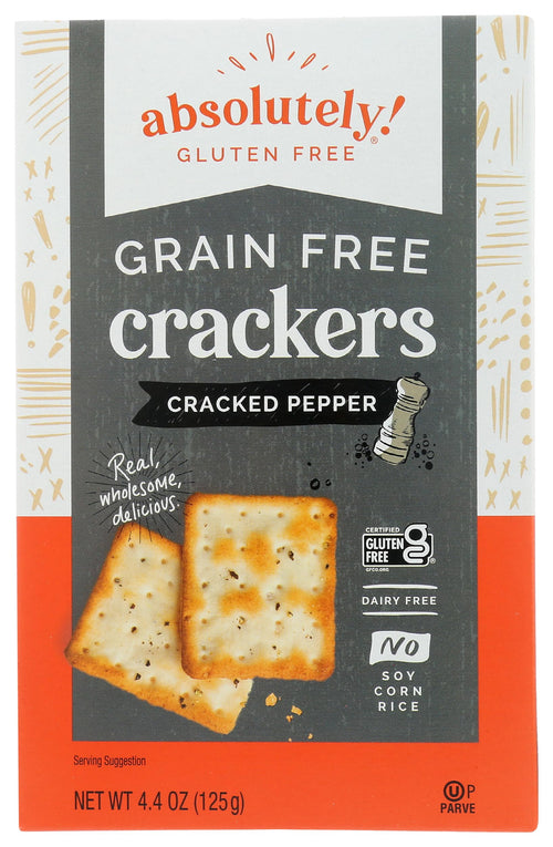 Absolutely Gluten Free Cracked Pepper Crackers, 4.4 oz