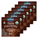 Lundberg Organic Thin Stackers Rice Cakes, Decadent Dark Chocolate, 3.3 oz (Pack of 6)
