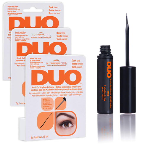 Duo Brush-On Lash Glue, Dark Tone, 0.18 oz (Pack of 3)
